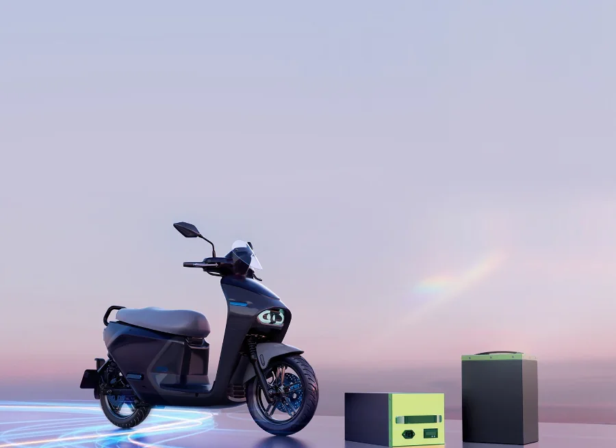 Electric scooter and battery products representing light-mobility applications