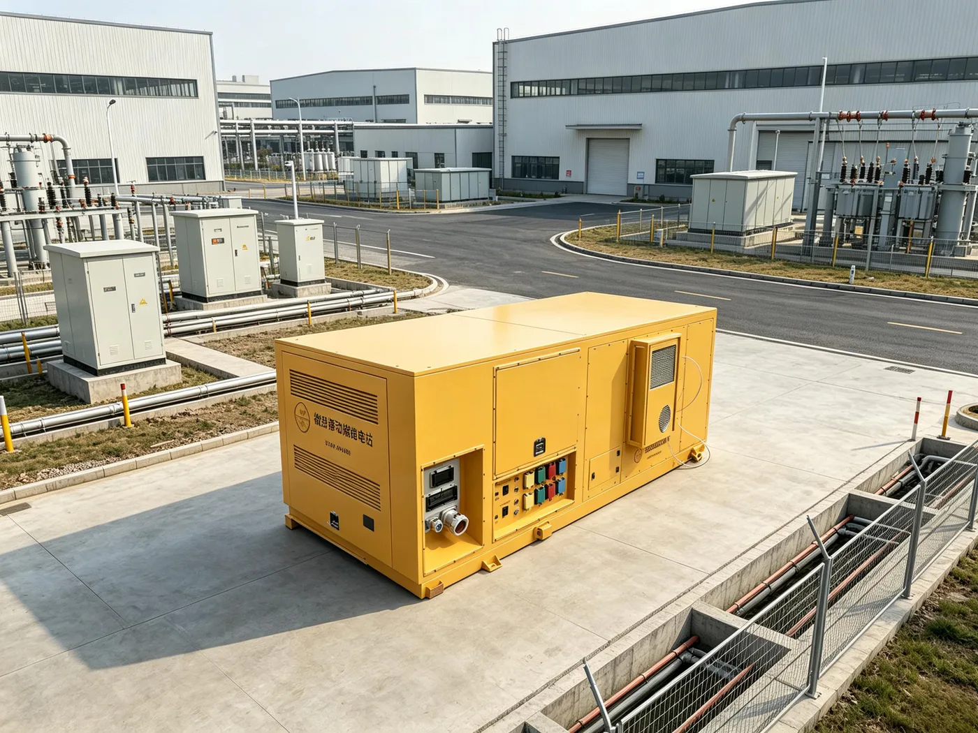 YAHUA mobile energy storage system deployed at an industrial energy site