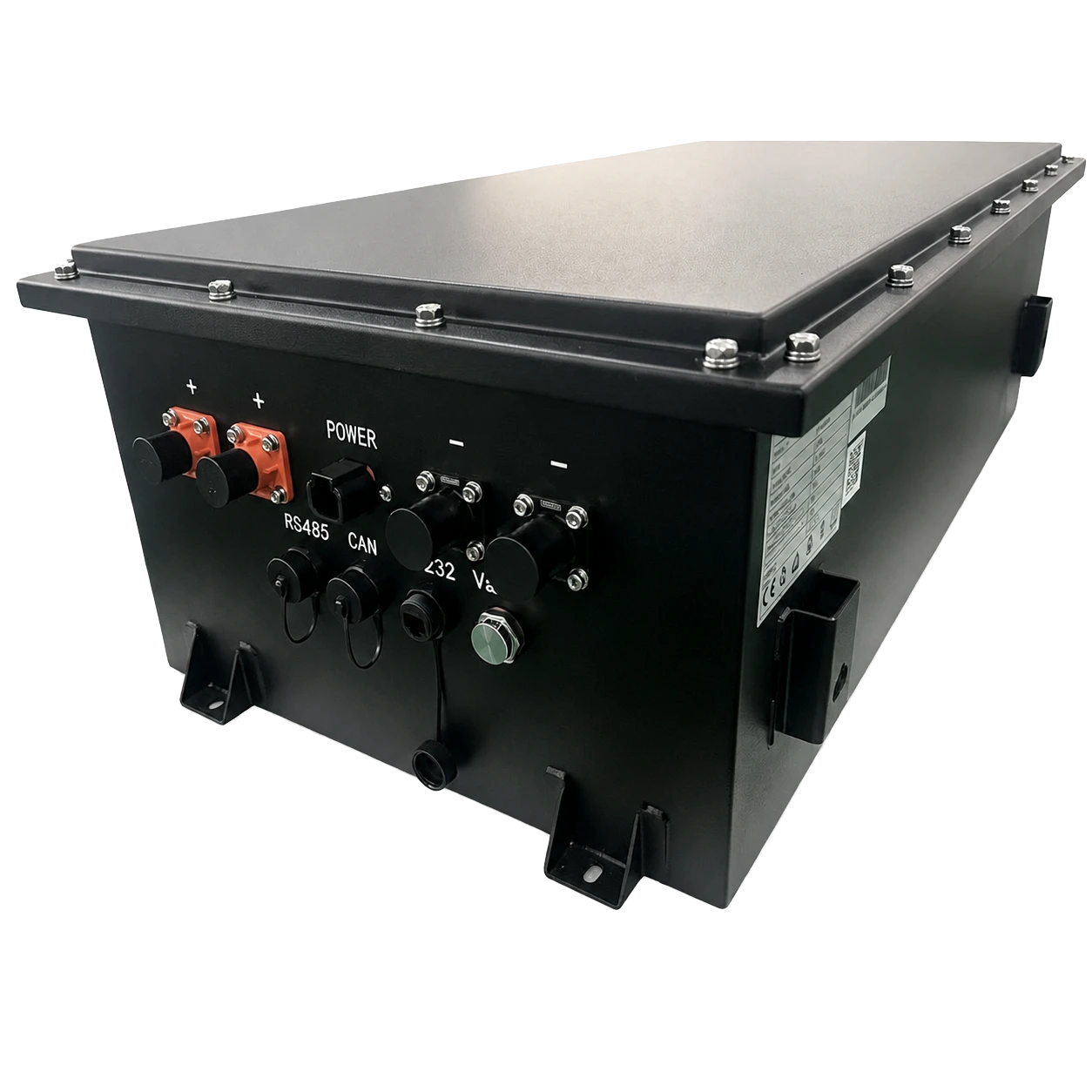 BYH512300AH golf-cart battery with its enclosure, lifting handles, terminals and vehicle connectors visible